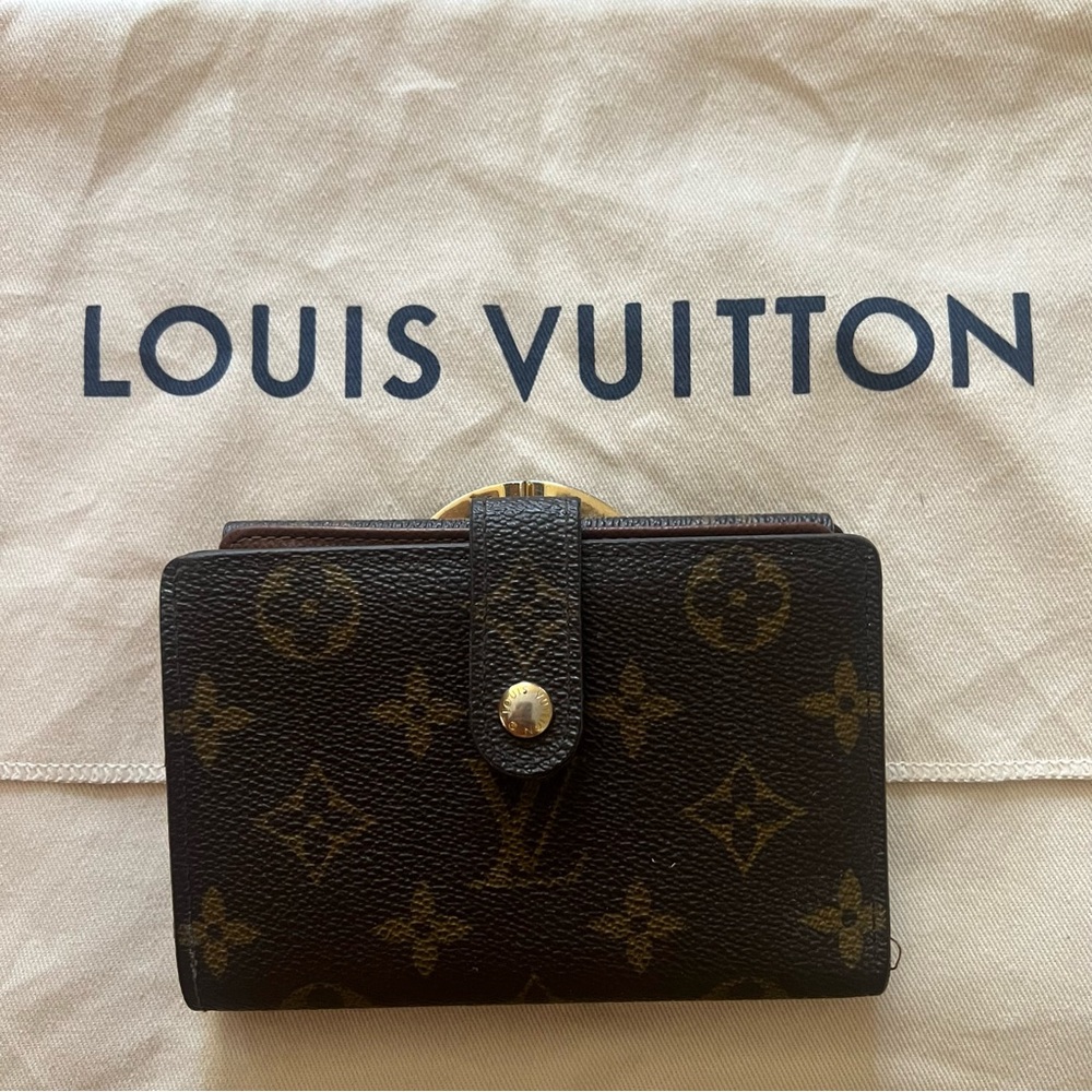 Louis Vuitton French Purse Monogram Kisslock Wallet